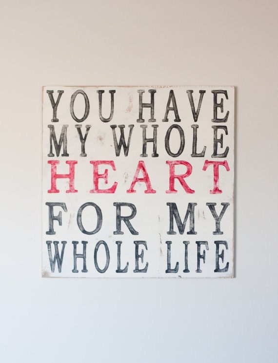 Whole Heart - Handpainted Wooden Wall Art