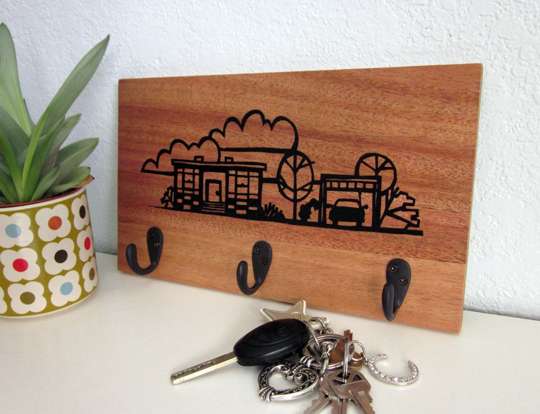 Retro Ranch Key Hook Board