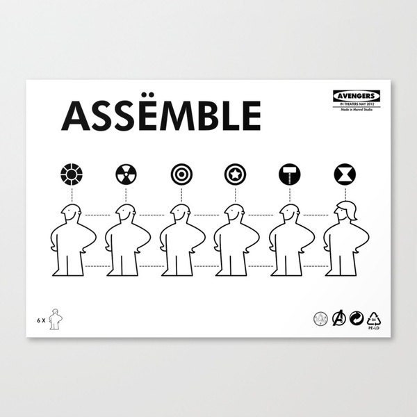 The Avengers X IKEA (Minimalist Fan Art Poster)