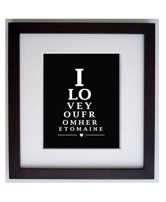 MAINE, USA. Eye Chart - 8 x 10 digital print design - custom