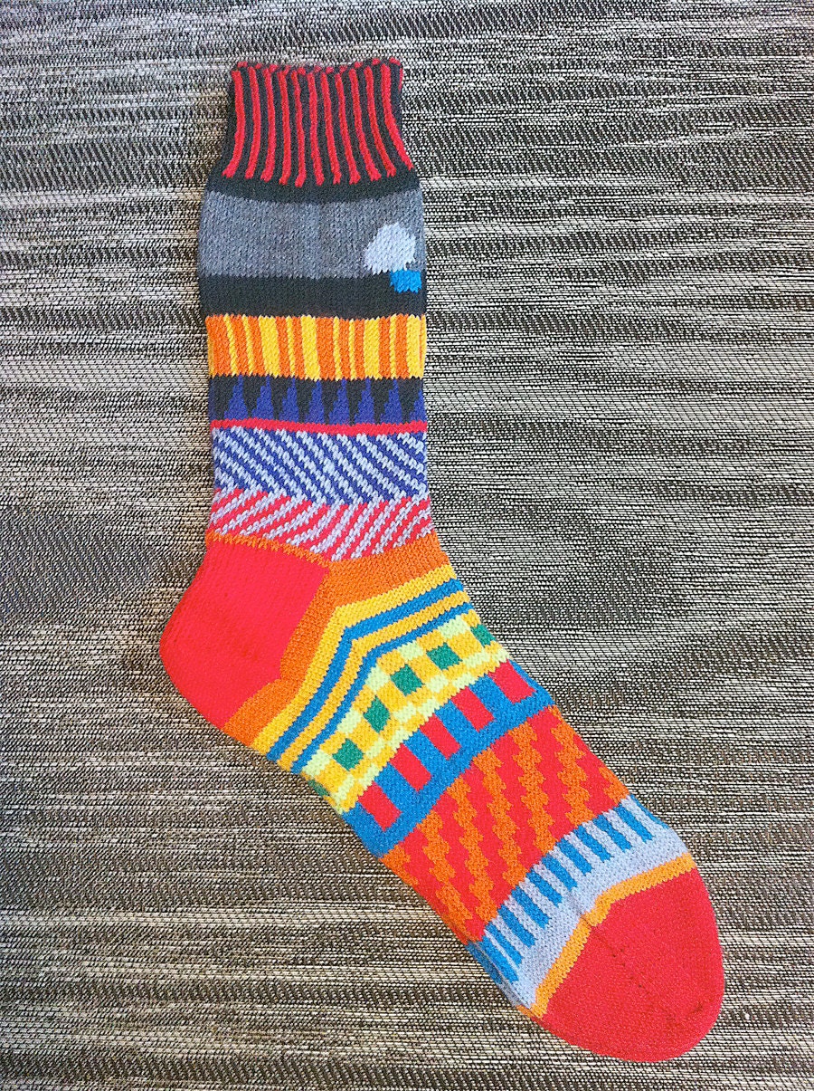 Hand Knit Wool Socks, Men, Women, Teen, Unique Icelandic Original Design, Wearable Art,  Made to Order