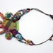 Handmade bib statement colorful necklace OOAK