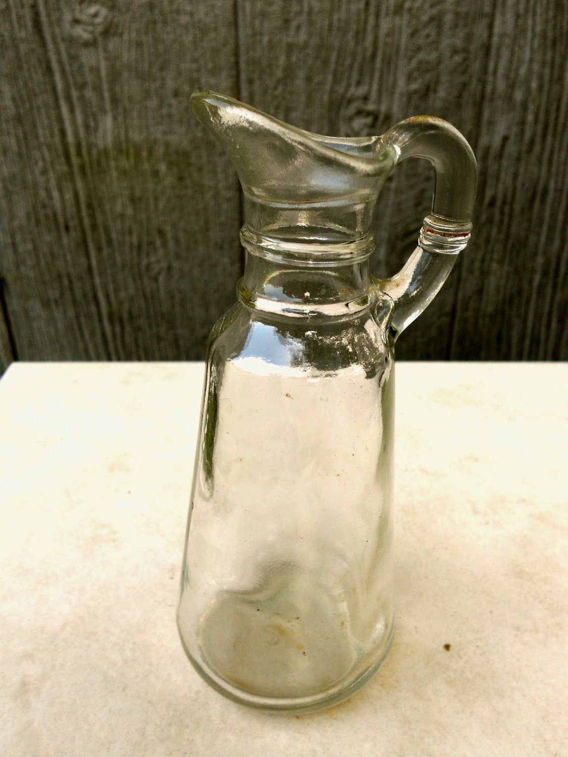 Vintage 70s Era- Clear Glass Cruet