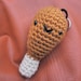 Crocheted Drumstick Keychain
