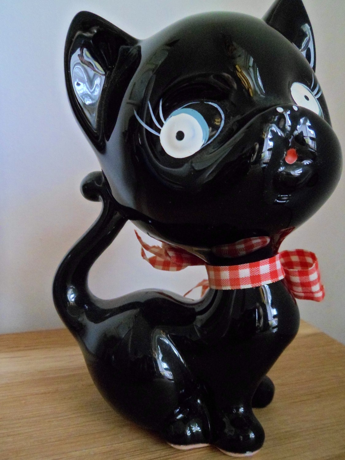 A 1950's 'Glamour Puss' Black Cat Vintage Ornament