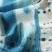 silk hand painted shirt. INDIGO IKAT DOT made to order blouse - Custom sizing