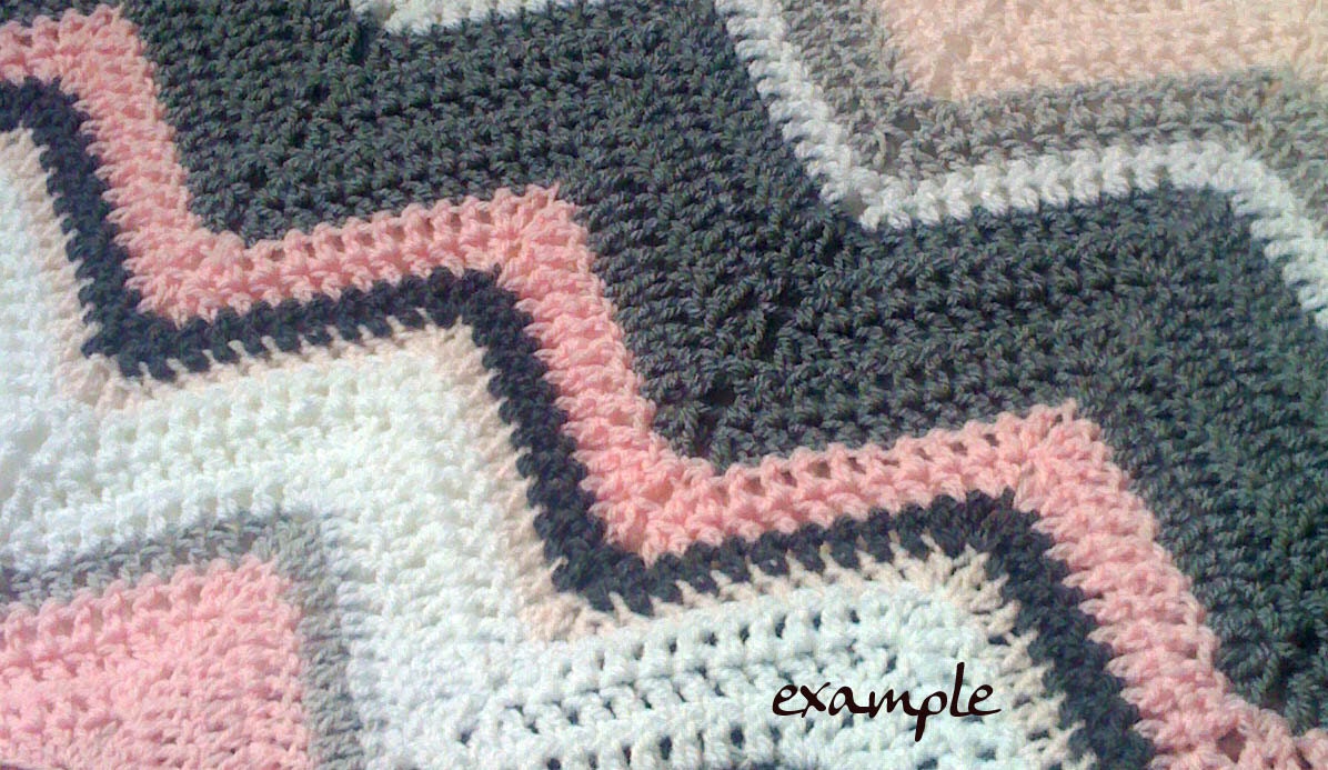 MADE TO ORDER 1-2p afghan crochet chevron blanket