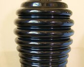 Vintage 1981 Signed Black Beehive Lamp