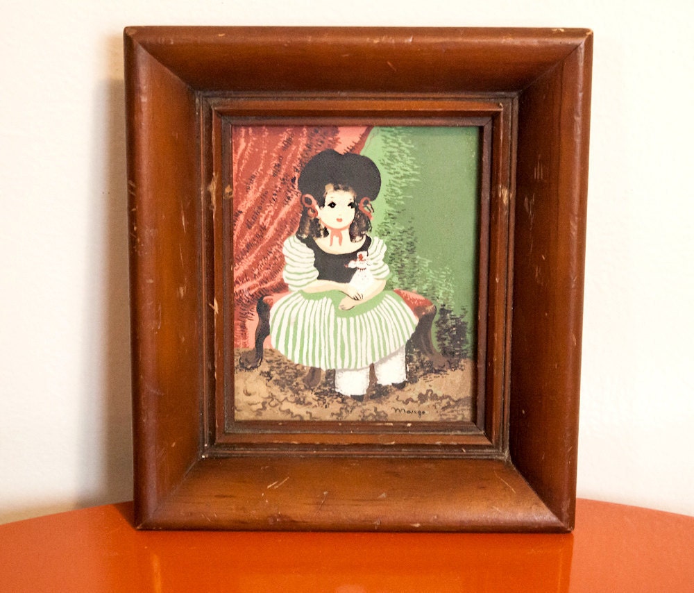 Set of Framed Margo Illustrations - Girl and Boy