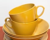 Small Set of Mustard Cups, Plates, and Bowls