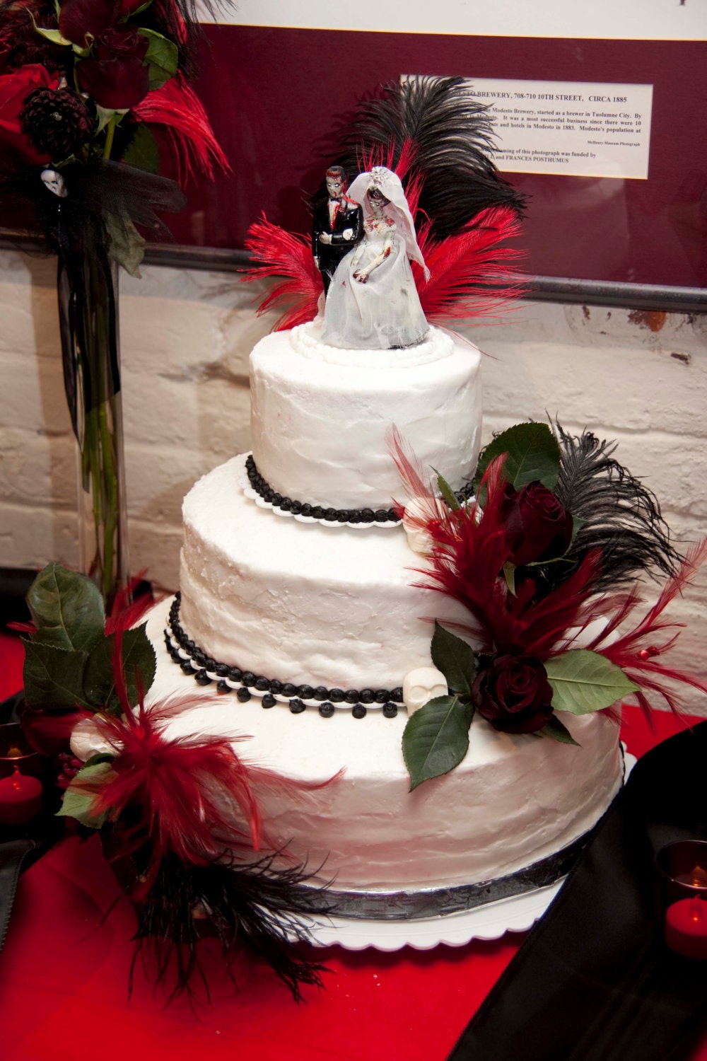 Vintage Style Zombie Wedding Cake Topper