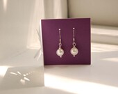 Classic Fresh Water Pearl Earrings with Genuine Sterling Silver Hooks...Elegant and Versatile.