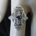 Antique Edwardian - Art Deco Sapphire & Diamond Filigree Ring - Great Wedding, Anniversary or Mother's Day gift