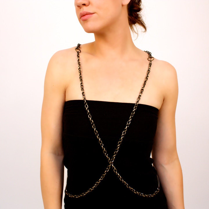 chunky chain cross-body jewelry // LORICA aka the bandolier