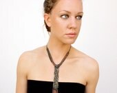 long chain tassel necklace with copper fringe // AVENTAILE aka the neck tie