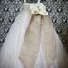 Burlap Tutu Dress- Vintage Wedding- Tulle color and flowers can be customized