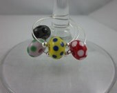 Wine Charms (Set of 4) Lampwork Beads