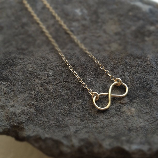 Dainty 9K Gold Handmade Infinity Necklace - Handmade - Show Your Love Is Infinite, Never-Ending