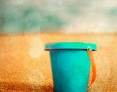 Beach Toy Sand Bucket Art Print - Aqua Orange Ocean Summer Nursery Childrens Room Boy Kids Beach House Home Decor Wall Art Photograph - SevenElevenStudios Beach Toy Sand Bucket Art Print - Aqua Orange Ocean Summer Nursery Childrens Room Boy Kids Beach House Home Decor Wall Art Photograph - SevenElevenStudios