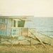 Vintage Lifeguard Station Beach Art Print - Blue Aqua Green Beach House Wall Art Home Decor Photograph