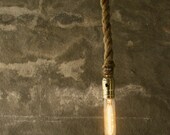 Chandelier Lighting Rustic Wedding Lighting Industrial Hanging Light Hanging Lamp - Rustic Rope Design