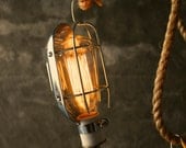 Lamp Cool Gifts for Men Industrial Lamp Hanging Light Cage Lamp Mens Gifts by Luke Lamp Co.