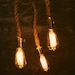 Chandelier Lighting Industrial Light 3 Edison Bulb Hanging Light Hanging Lamp Gifts for Men - Rustic Rope Design