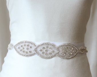 Bridal accessories wedding sashes, rhinestone bridal sash, beaded sashes belts