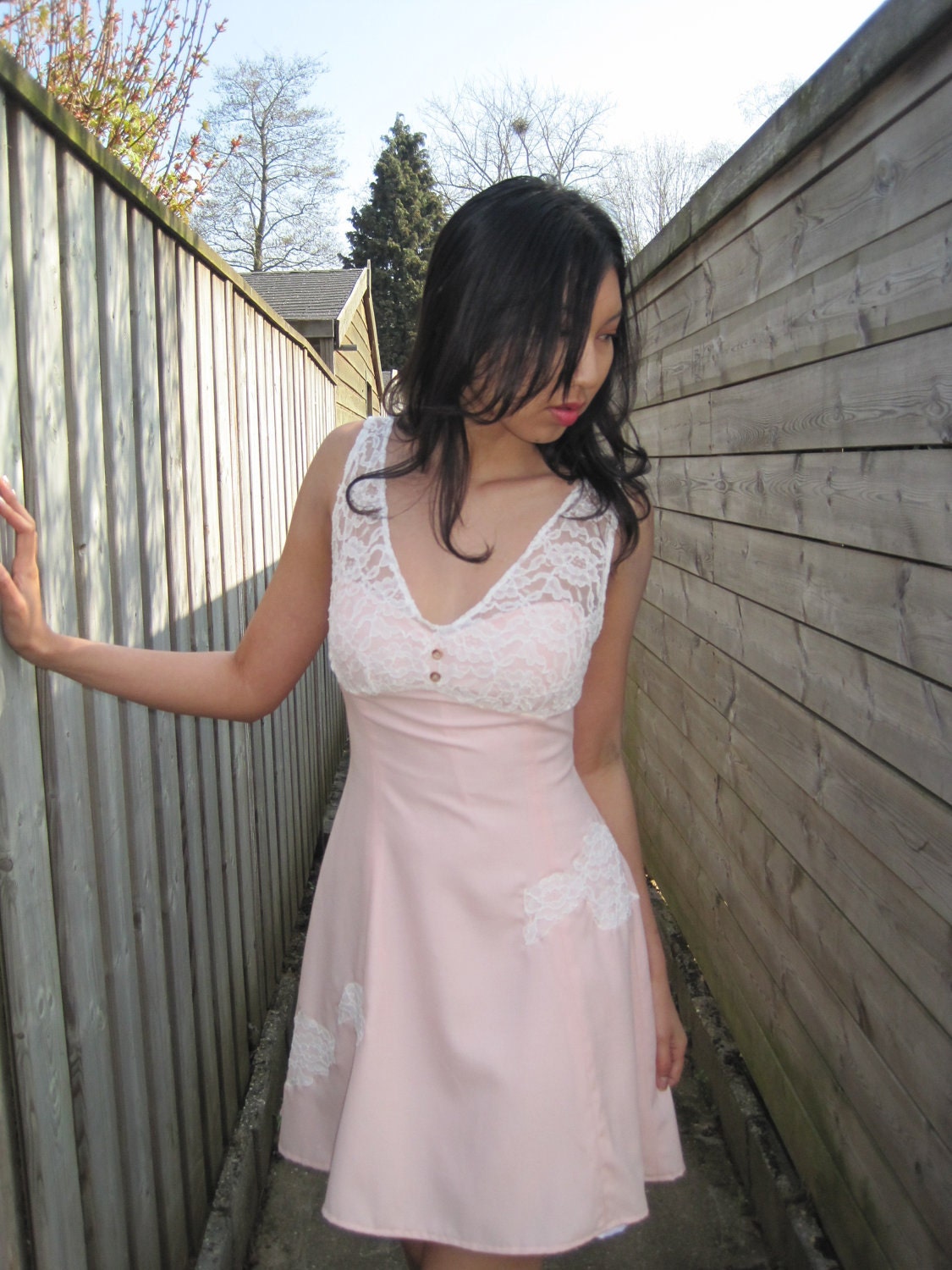 Luncheon Date Dress - In Pink for Size Small