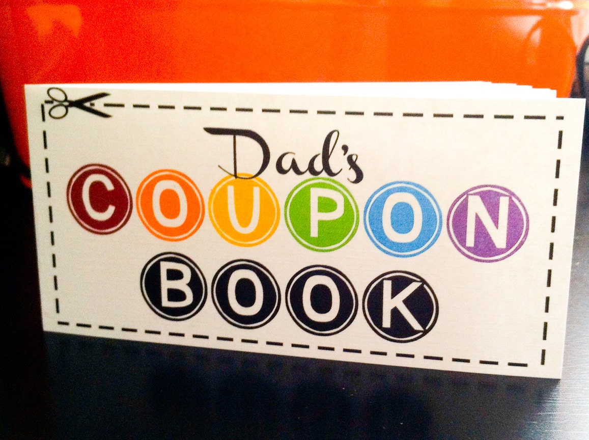 Father's Day Gift - Dad's Coupon Book - 12 coupon notepad
