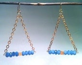 Gold & Blue Agate  'IL MARE' Earrings by Zanne