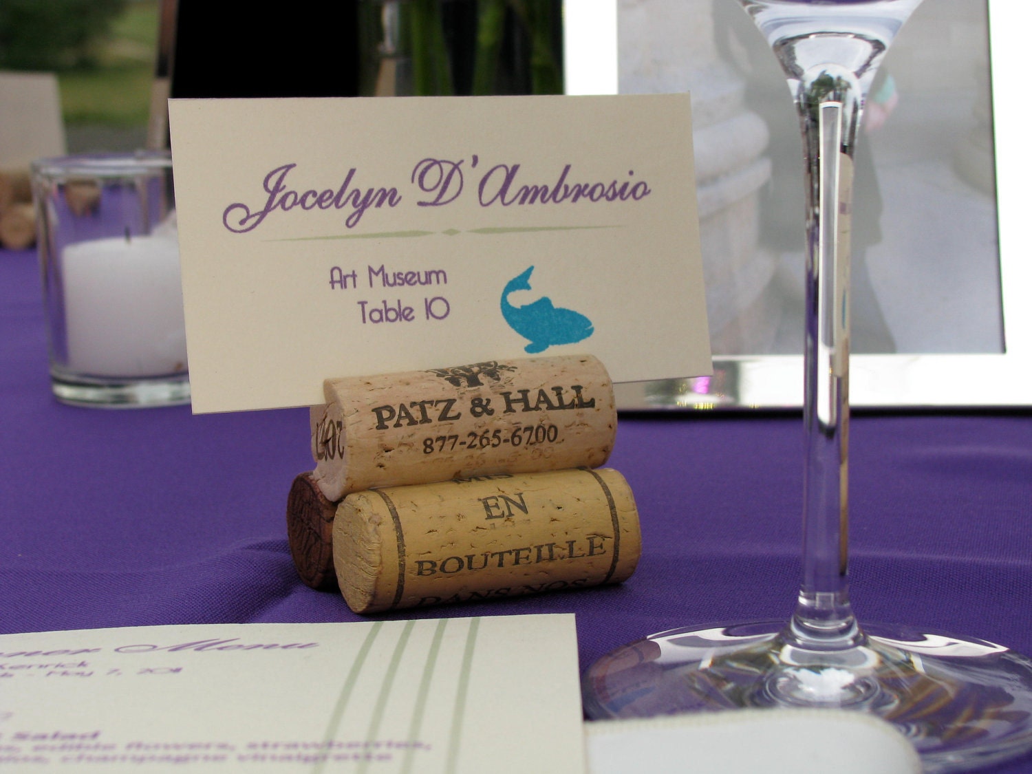 Cork Place Card Holders, Perfect for vineyard wedding. 25 or more