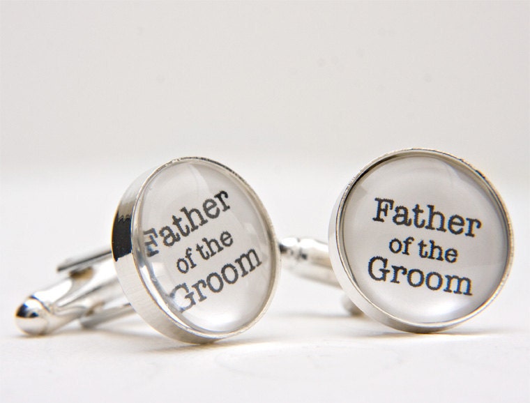 Father of the Groom Wedding Cufflinks, Gift for Father of the Groom
