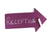 Arrow Sign - Magnetic Chalkboard in Purple - For Parties Weddings and Events