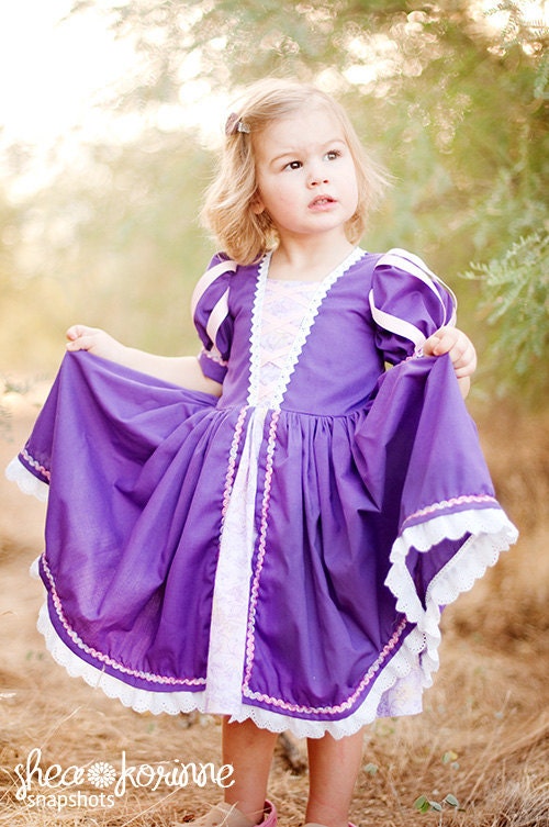 Tangled Rapunzel Dress - Size 2T-12