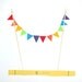 Rainbow Cake Topper Cake Bunting - for Kids' Birthday Cake, Wedding Cake, Rainbow birthday party, multicolor mini bunting  (Handmade)