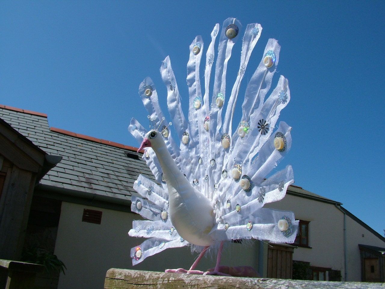 Fabric Peacock (Bird) , "How to make" tutorial. Unusual sewing PDF pattern