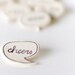 Ceramic Speech Bubble Brooch, Cheers