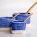 Nesting Spice Cellars in Blue- Set of three
