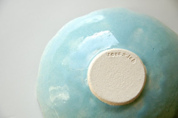 Ceramic Soap Dish in Aqua