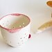 Berry Colander in Red- scallop design ceramics by RossLab (made to order)