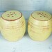 Colorful Shabby Chic Salt and Pepper Shakers, GREEN