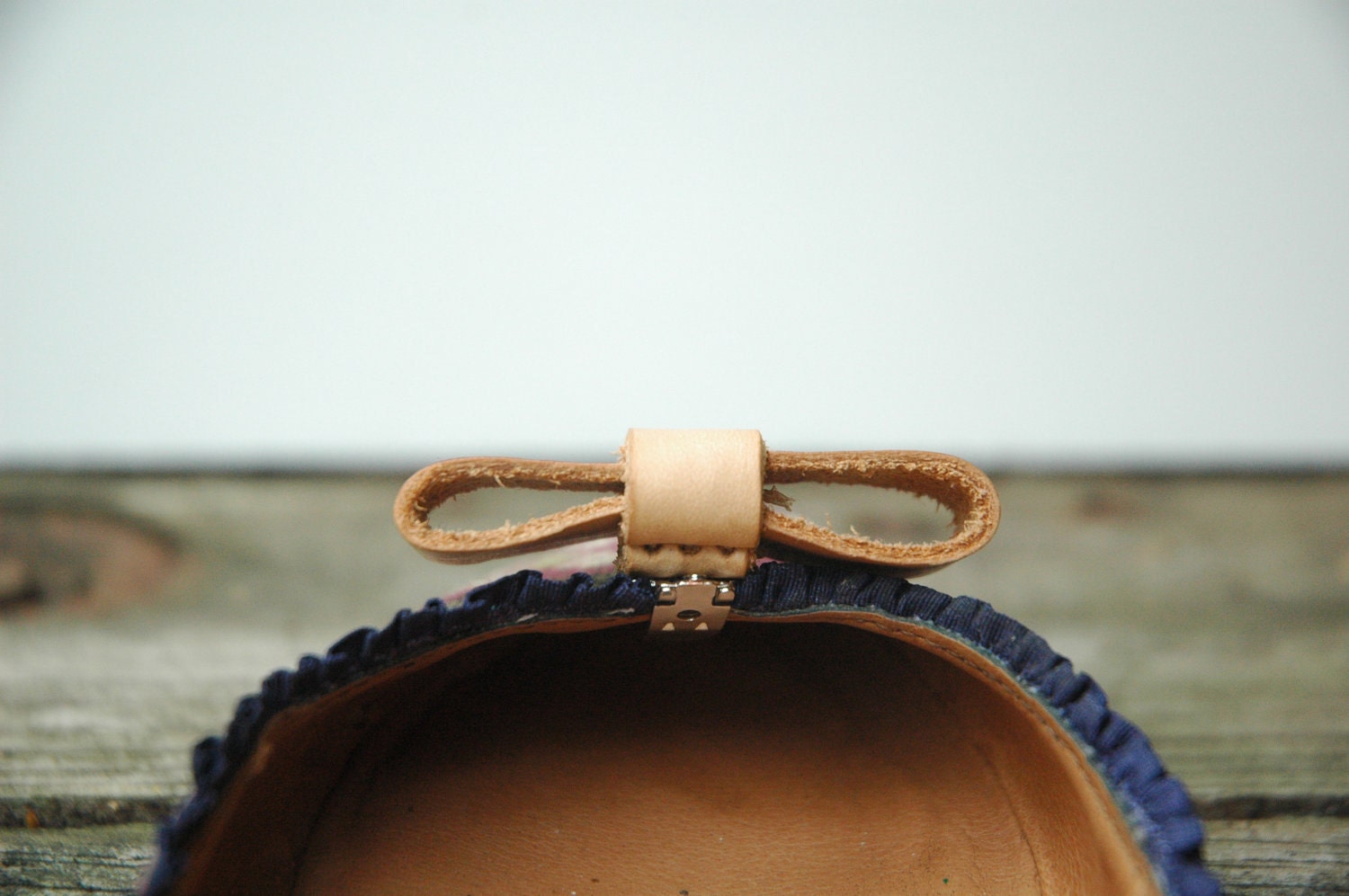 Leather bow shoe clips