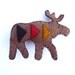 Autumn colors moose totem geometric triangles magnet, number 12