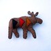 Autumn colors moose totem geometric triangles magnet, number 12