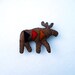 Autumn colors moose totem geometric triangles magnet, number 12