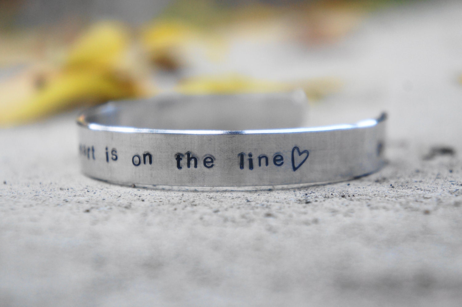 Military mom bracelet. My heart is on the line. usmc navy army usaf