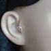 16 gague Cutie bow Silver bio flexible Tragus