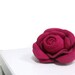 Fuchsia flower suede brooch
