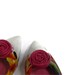 Fuchsia leather flower shoe clips